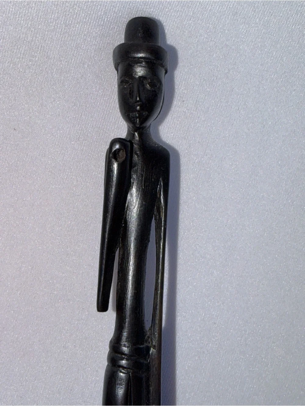Hand-Carved Black Wood African Figure Pair - Decorative Home Sculptures